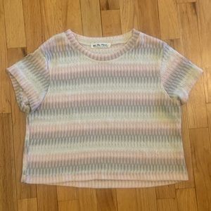We The Free Chevron Stripe Sweater Crop Tee - from Free People
